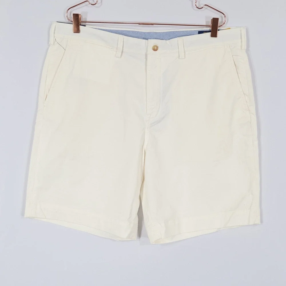 Polo Ralph Lauren Chino Shorts Mens 38 White Stretch Classic Fit Preppy $99 NWD